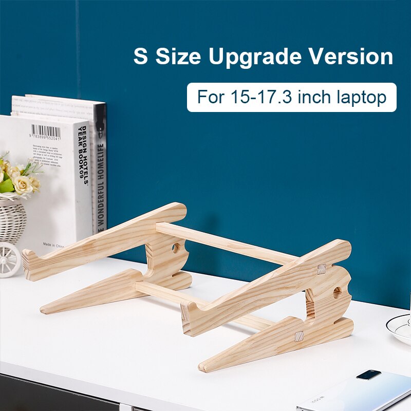 Holz Laptop Stand Kühlung Halterung Für Macbook IPad Tablette Unterstützung Notizbuch Stand Abnehmbare Holz Montieren Vertikale Laptop Halfter: S Aktualisiert Ausführung