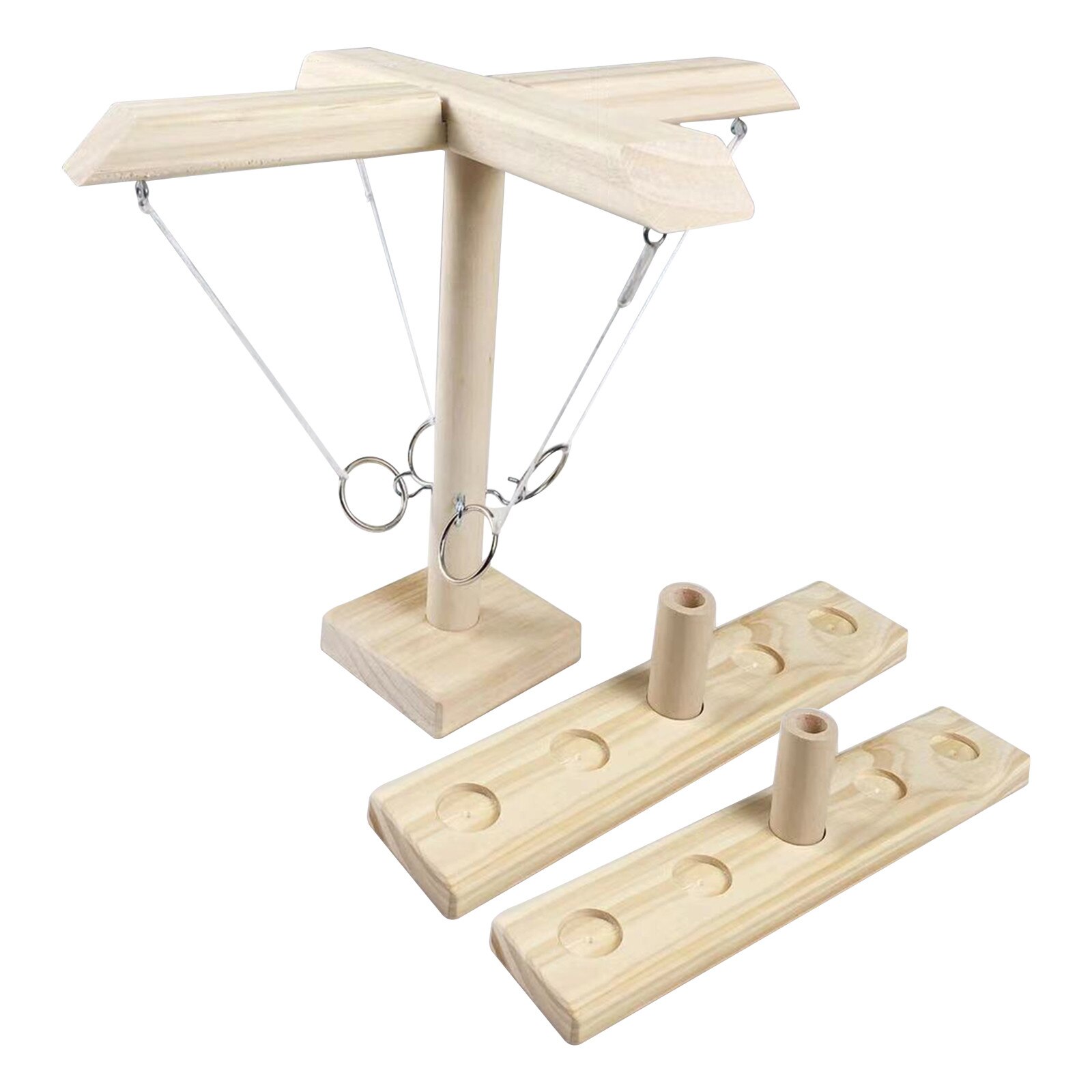 Partij Speelgoed Leisure Industriële Stijl Bar Drink Shop Handgemaakte Houten Ring Toss Haken Snelle Interactief Spel Voor bars Thuis: Default Title