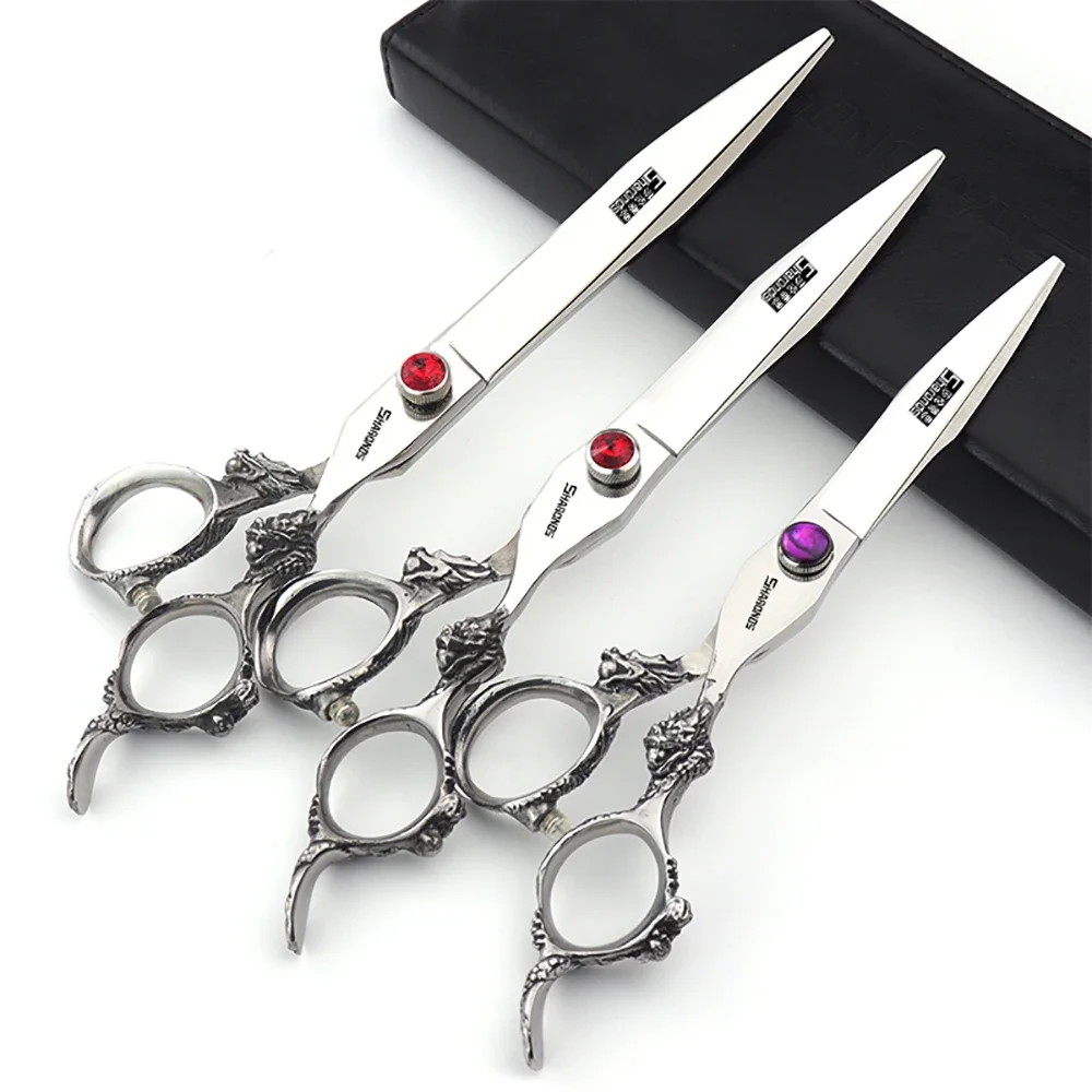 6/7/7.5/8/9 Inch Hairdressing Scissors, Dragon Handle Barber Specificlied Shears, Hair Cutting Tools