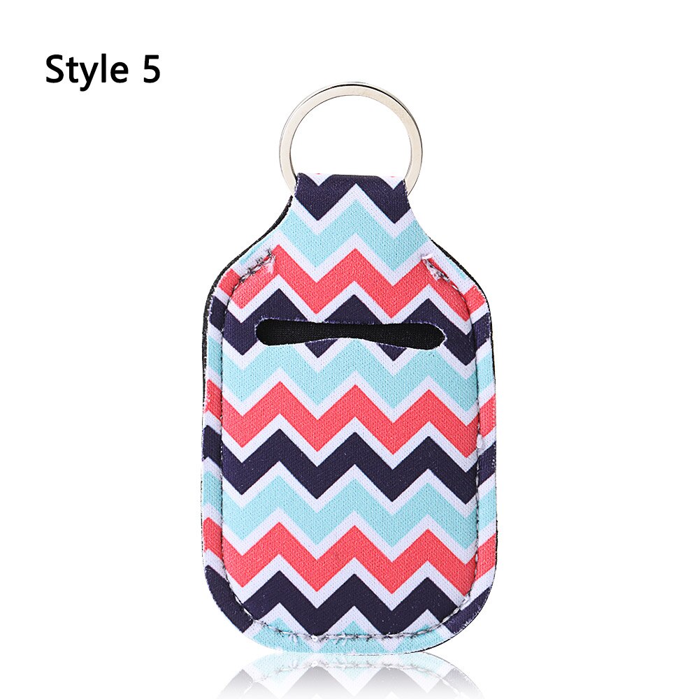 Empty Travel Bottle Keychain Holder Refillable Containers Reusable Bottles with Keychain Carriers 30 ml Flip Cap Bottle Cover: style 5