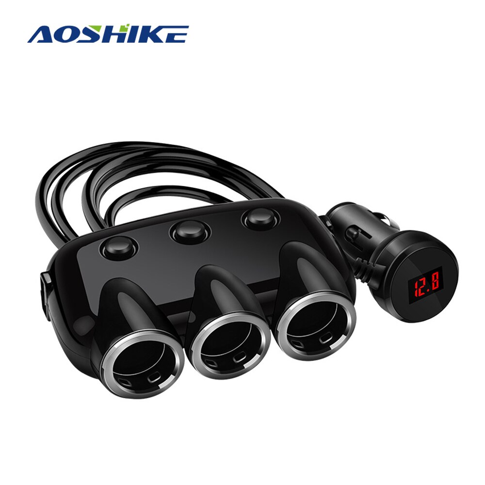 Aoshike 120W Auto Splitter Socket Plug 3 In 1 12V-24V Sigarettenaansteker 2.1A In Een car Auto Charger Adapter 2 Usb Voor Iphone Dvr
