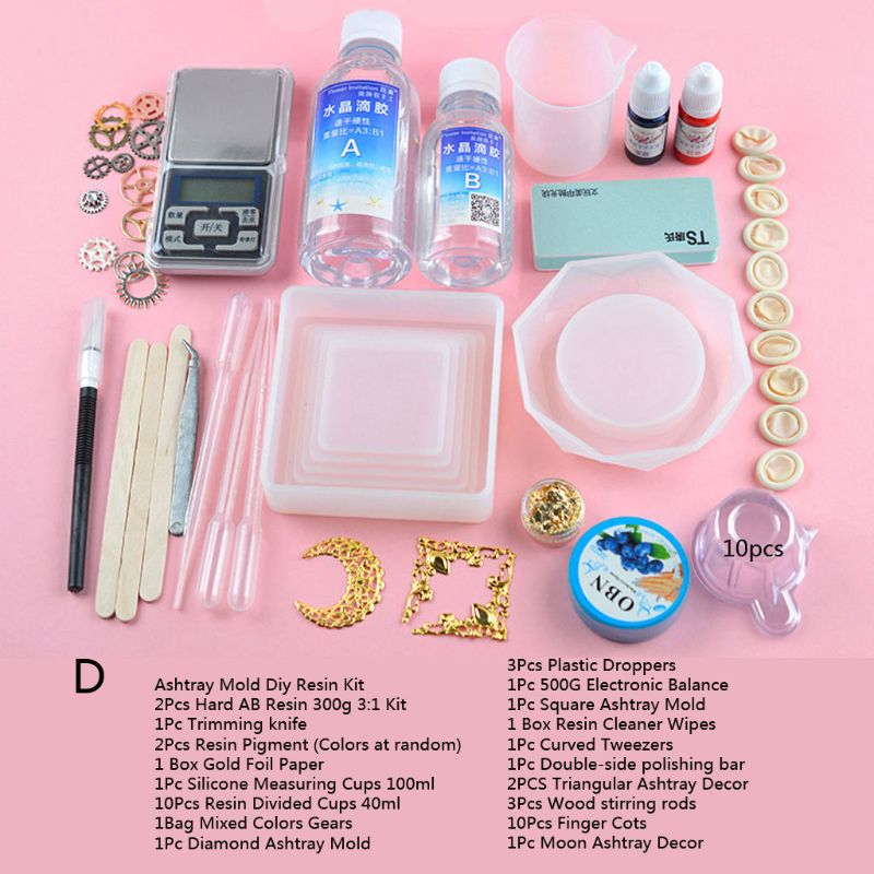 Pirâmide pulseira contas anel pingente cinzeiro resina arte molde kit resina cola epoxy molde de fundição diy artesanal jóias fazendo ferramentas quentes: D
