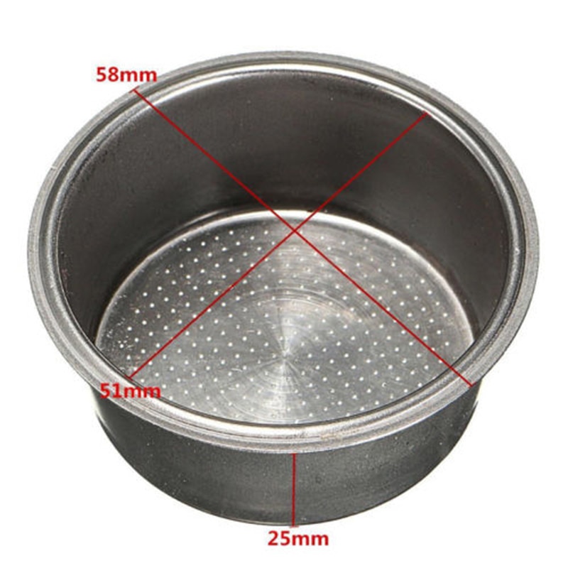 1Stck Kaffee Filter Tasse 51mm Nicht Unter Druck Filter Korb Mit Löffel Pinsel wiederverwendbar Nachfüllbare Kaffee Küche Zubehör