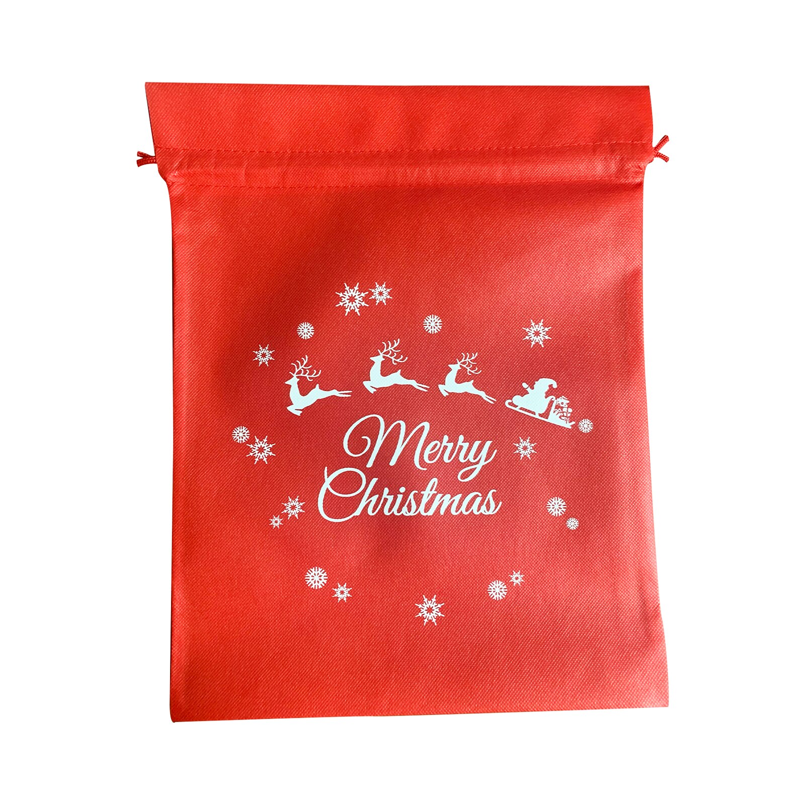Non-woven Christmas Bags Drawstring Candy Bags Merry Christmas Decorations for Home Year 2022 Bags