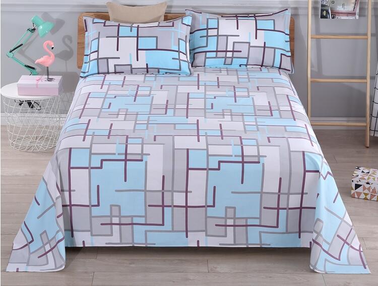 linen double bed sheet 250cm x230cm, linen canvas fabric: Light Cyan