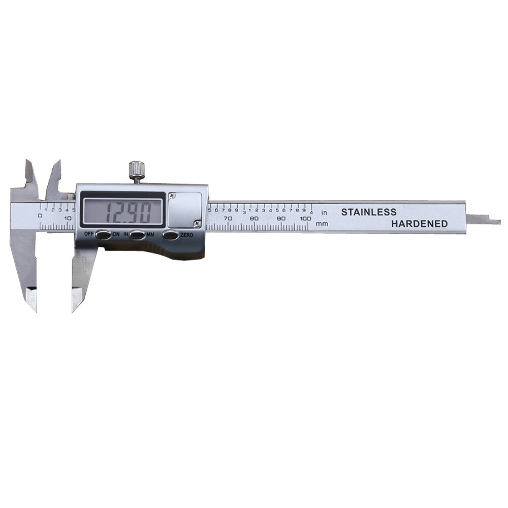 Calibrador Digital electrónico LCD de Metal, 4 pulgadas, 100mm, acero inoxidable, micrómetro a Vernier, herramientas de medición, calibradores digitales