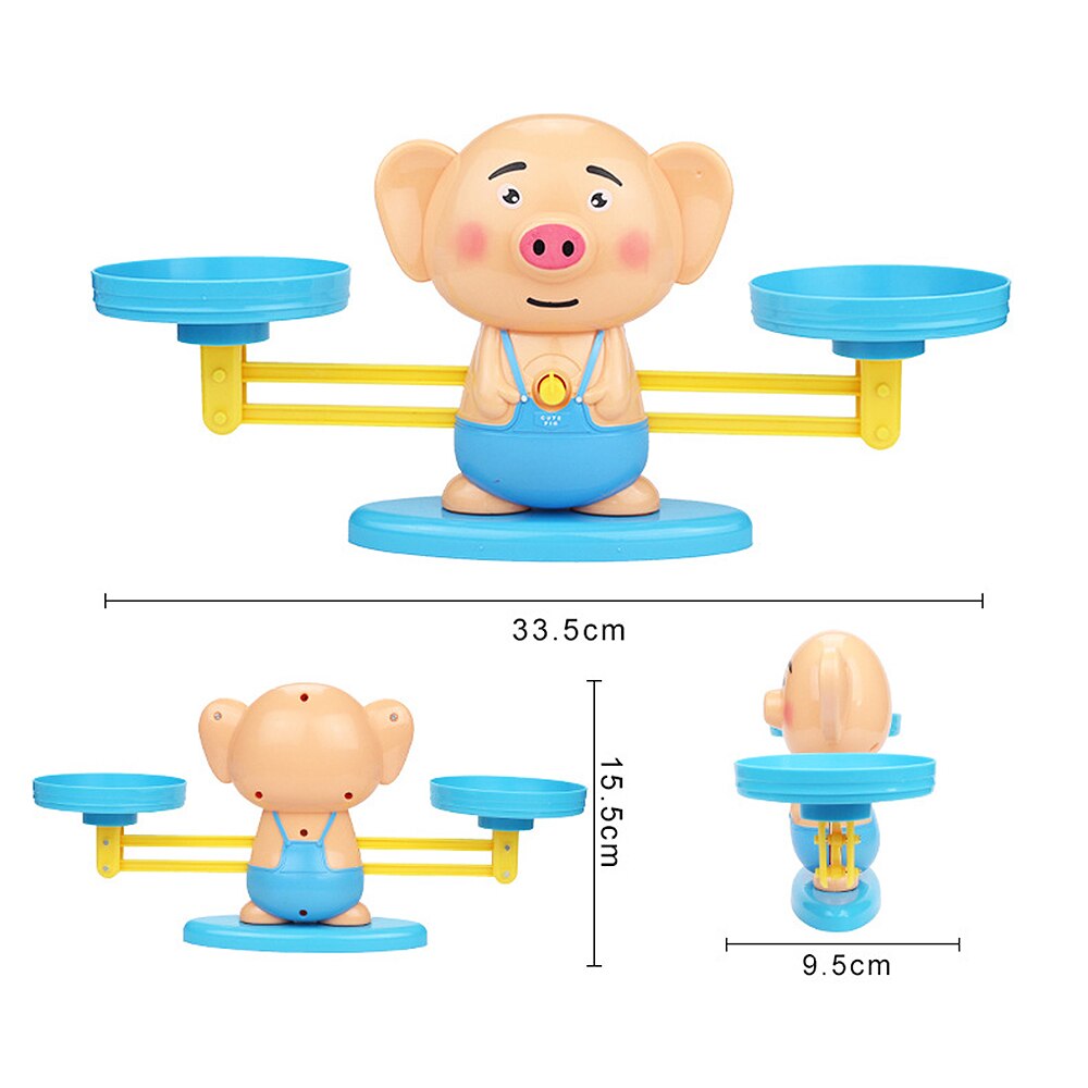 Math Match Game Board Toys Monkey Cat Digital Balance Scale Toy Kids Educational Learning Toy Add Subtract Math Toys Kids