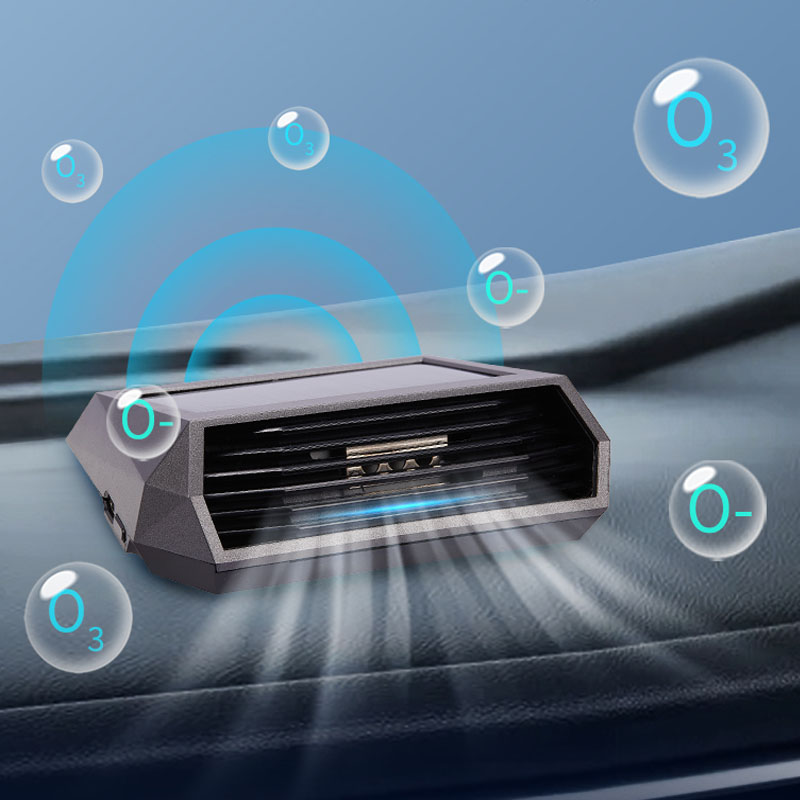 Solcelledrevet billuftrenser solcelledrevet usb-iltrenser ozongenerator luftrenser med nummerplade usb dobbelt opladning bilforsyninger