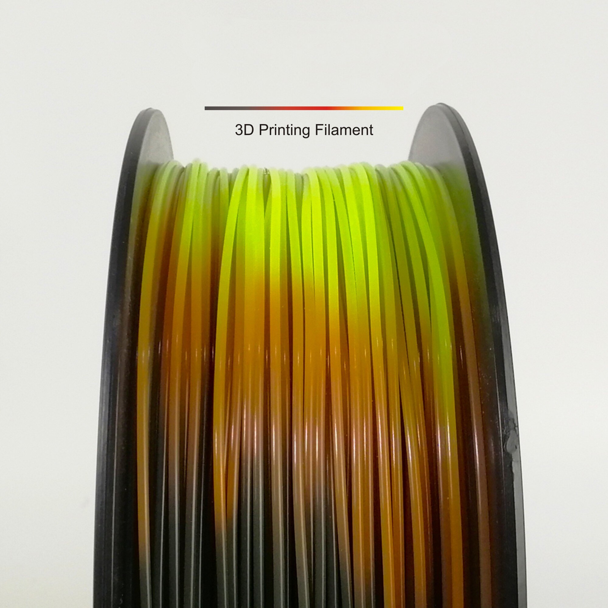 3D Printer Filament Change Color 1KG 1.75mm Tri Temp Lava Black to Red to Yellow with Tolerance +/-0.05mm best sellers