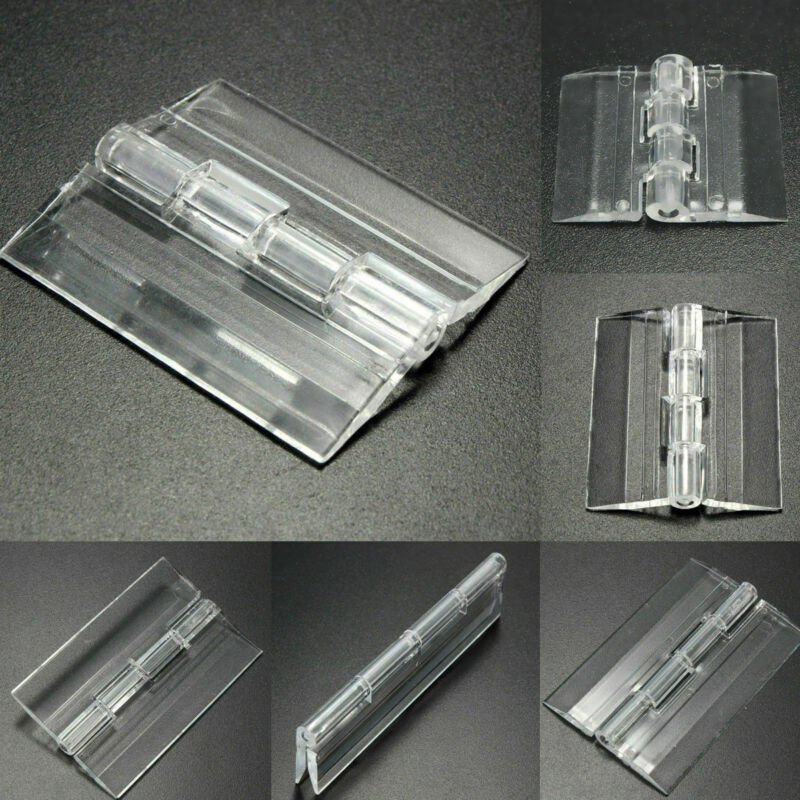 Bisagras plegables de plástico acrílico transparente duraderas, bisagra de plexiglás para caja de almacenamiento, vitrina de enlace, muebles, 10 Uds.