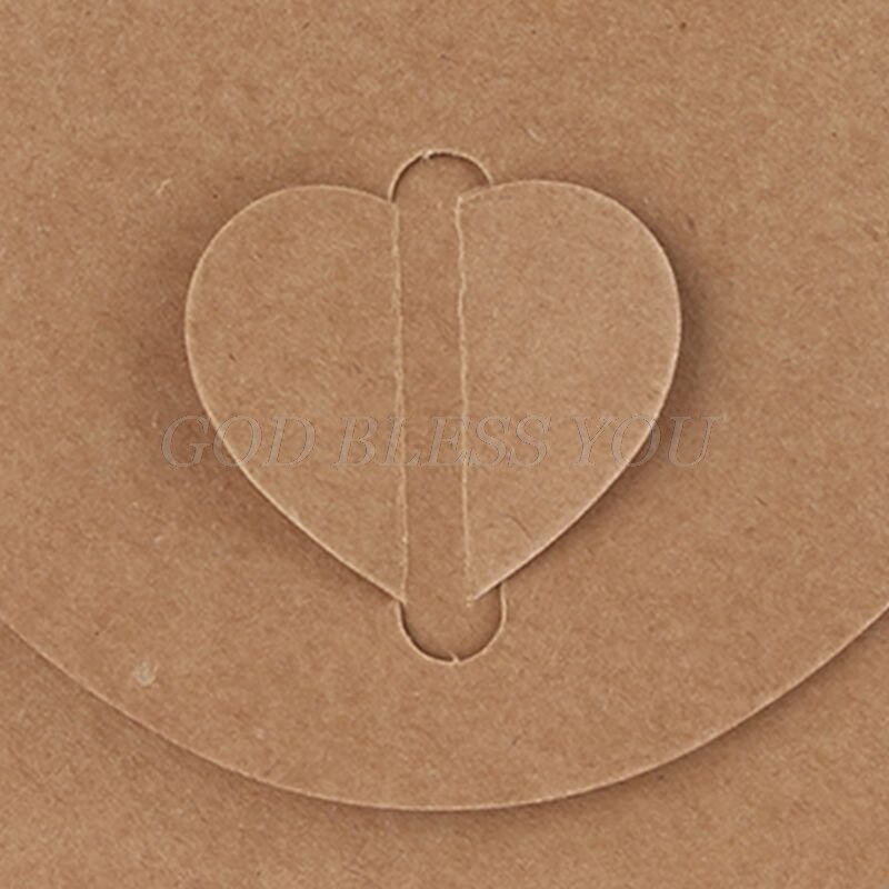 50Pcs 13x13cm Heart Kraft CD Paper Case Bag,CD Sleeves Discs DVD Packaging Bag Box Kraft CD Case Cover Envelope for Party
