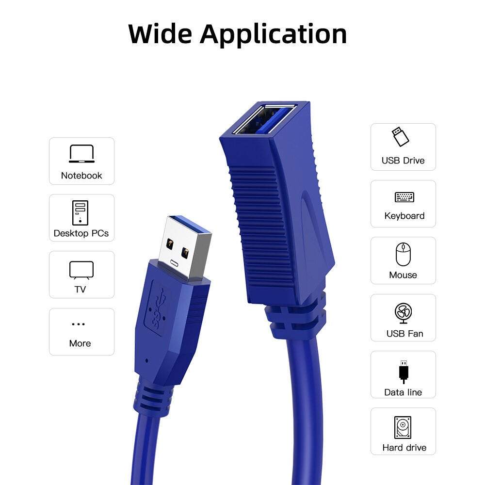 Przedłużacz USB 1.8m kabel USB 3.0 robić sprytny TV PS4 Xbox jeden SSD USB3.0 2.0 robić przedłużacza danych mini przedłużacz USB
