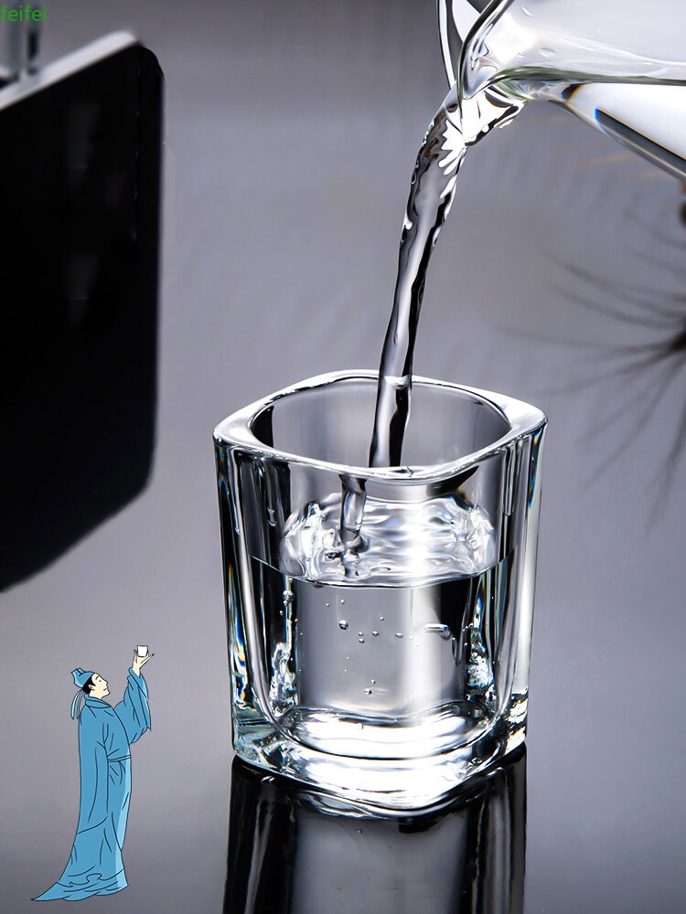 White Wine Glass Household Glass Wine Glass Set 6 Wine Glasses Small One Cup 2 Two Spirits Shot Glasses