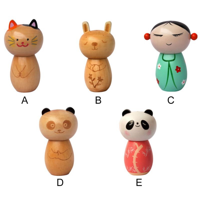 Cute Toothpick Holder Cartoon Animal Wood Toothpick Holder Unique Decorative Case Box Storage Organizer Home Table Decor