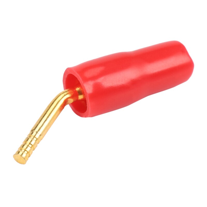 CERRXIAN 2mm Bananenstecker Vergoldet – 4 Stück Schraub-Stecker Für Lautsprecherkabel (rot & Schwarz)