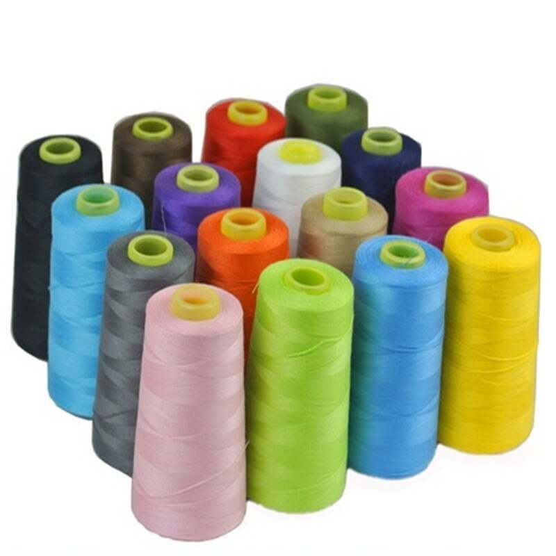 17 Colors 3000 Yards Overlocking Sewing Machine Industrial Polyester Thread Metre Cones