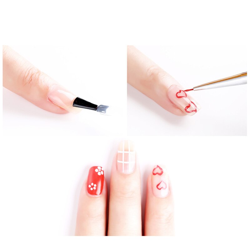 Nail Art DIY Tips Acrylic Drawing Painting Striping UV Gel Pen Nail Art Brush Set Dotting Polish Liner Manicure Tools