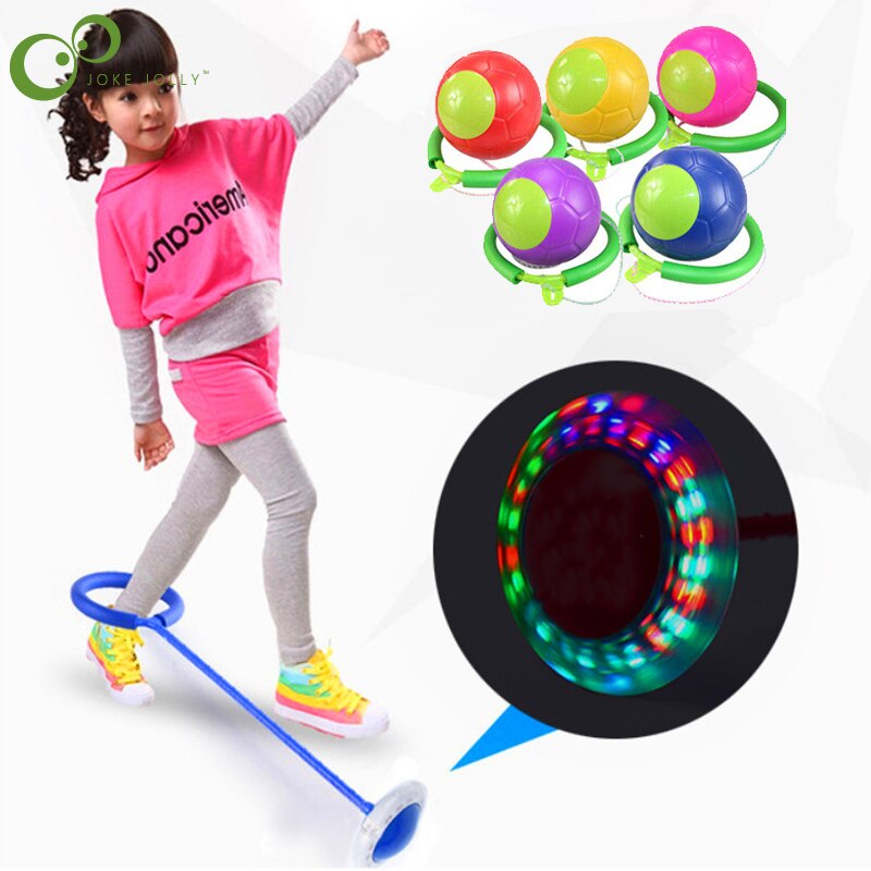 Pelota de juguete clásica para niños, juguete de saltar con luz LED, ejercicio de coordinación y equilibrio, para patio de juegos, WYW