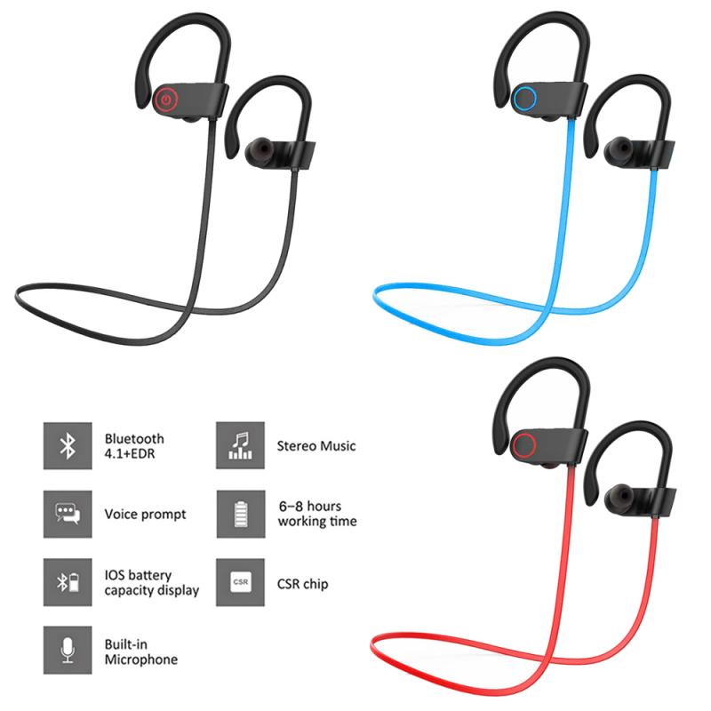 Draadloze Oortelefoon Bluetooth 5.0 Waterdichte Sport Headset Oordopjes Geluid Magnetische Nekband Headset Sport Oor Haak Hoofdtelefoon