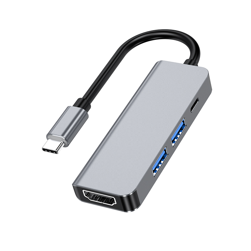 USB HUB Type C to HDMI-compatible 4 in 1 Adapter With 2 USB 3.0 PD Charging Splitter For Laptops MacBook Pro/Air/Huawei Mate