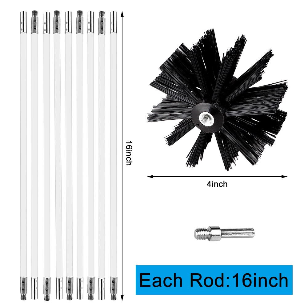 Dryer Duct Vent Cleaning Brush Kit Lint Remover Cleaning Tool Set For Chimney Kettle House CleanerCleaning Eco-Friendly Tool Kit