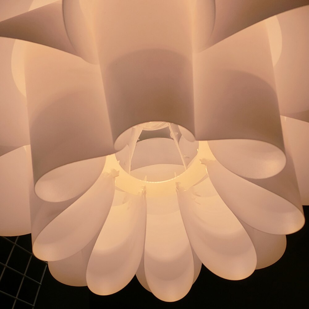 Diy lotus lysekrone lampeskærm plast lampe dæksel skærm til stue soveværelse lysekrone loft lys dekoration