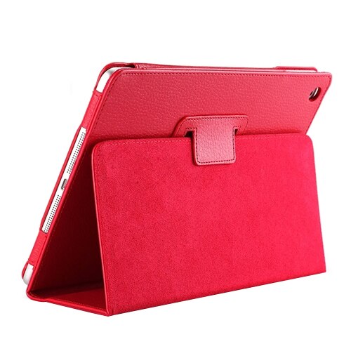 9.7'' Folio Stand Coque for iPad Air 1 Air 2 Case Magnetic Smart Flip PU Leather A1566 A1474 A1475 Funda for iPad Air 1 2 Cover: Red