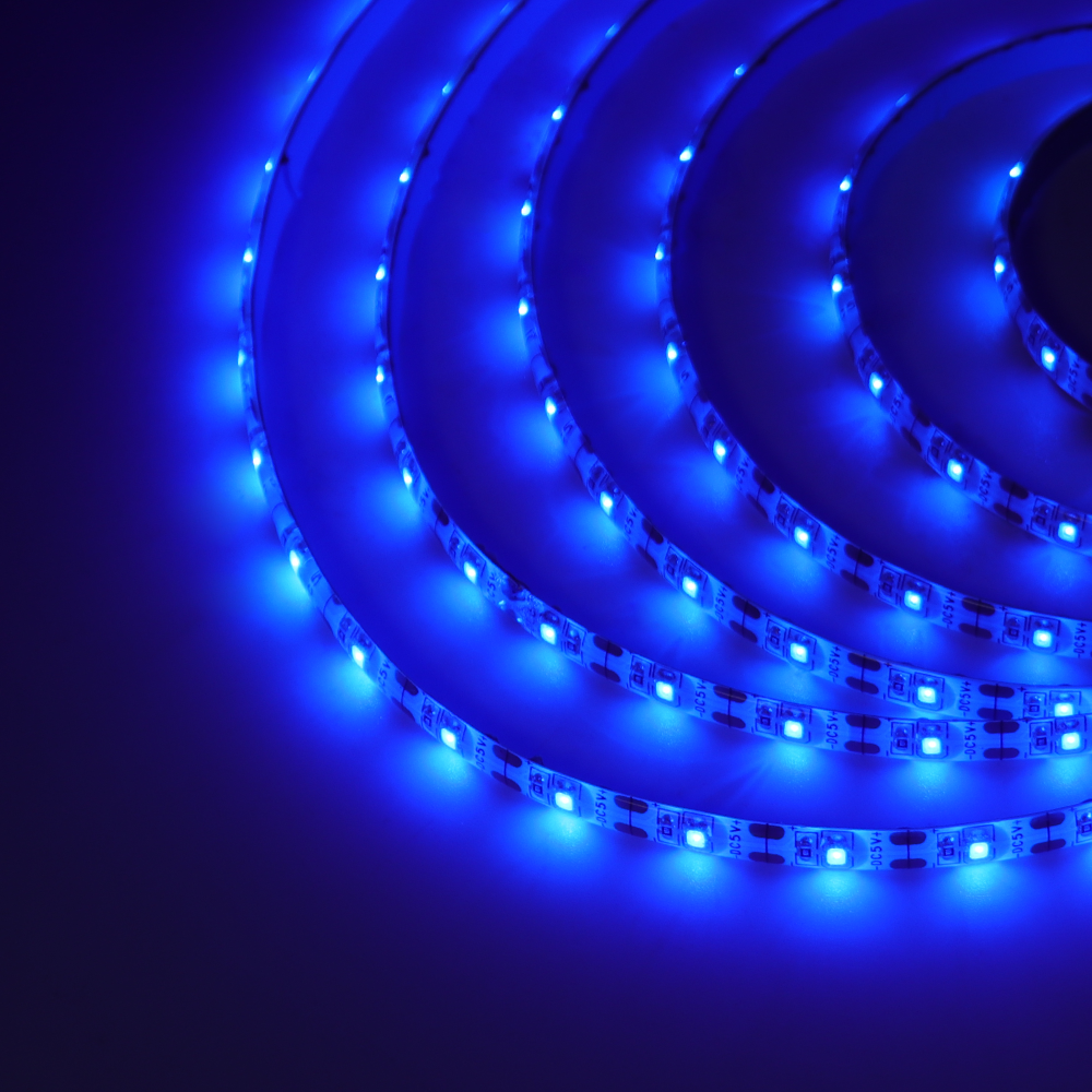 Tira de luces LED alimentada por batería DC 5V SMD 3528 60Leds/m retroiluminación de TV decoración de habitación cuerda Ribbbon Flexible luces LED 0,5 m 1m 2m: Blanco / Azul / 0,5 m