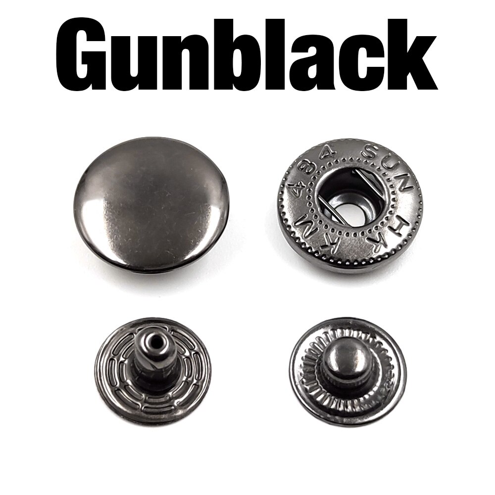 50 juegos 655/633/831 sujetadores a presión de Metal botón a presión botón de costura para ropa DIY bolsas de ropa zapatos artesanía de cuero: 3 # / Zinc envejecido