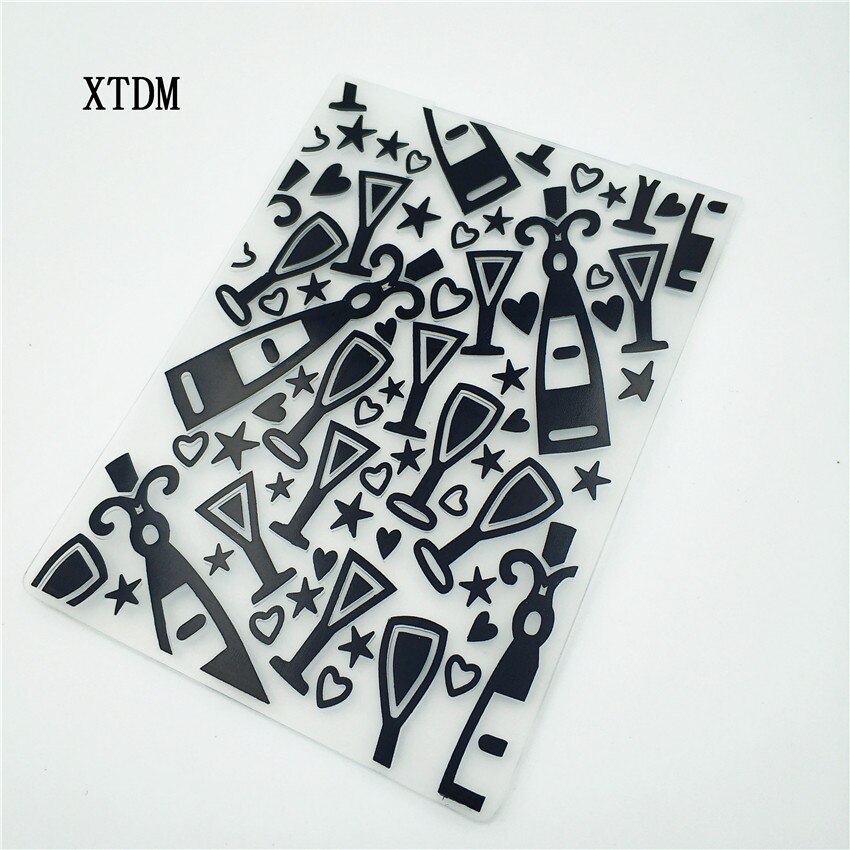 Xtdm plast rock mall hantverk kort gör papperskort album bröllop dekoration scrapbooking prägling mappar
