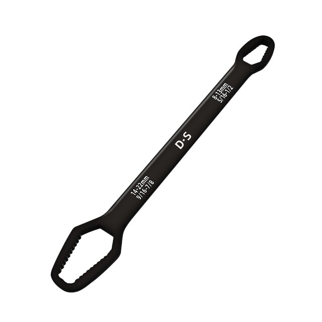 Universal Double Ended Wrench Adjustable Universal Wrench 8-22mm Ratchet Wrench Spanner Bicycle Motorcycle Car Repairing Tools: black
