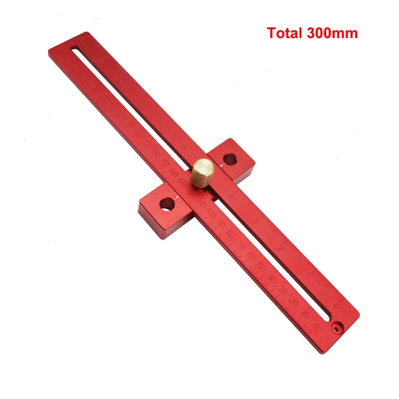 0-250/300mm industrial level Steel Marking Gauge Aluminum Alloy 170/270/370mm Scale Measure Scribing Ruler T-type Hole Ruler: T-270