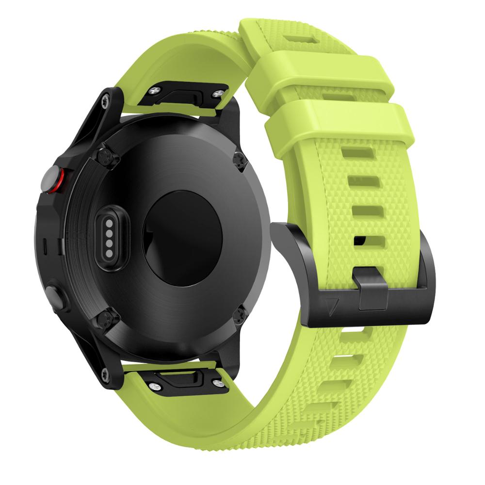 22 MM mode stijl Band Voor Garmin Fenix 5 Horloge Siliconen Polsband Voor Garmin Fenix 5 Plus Band voor Garmin Fenix 6 Horlogeband: green / 24mm
