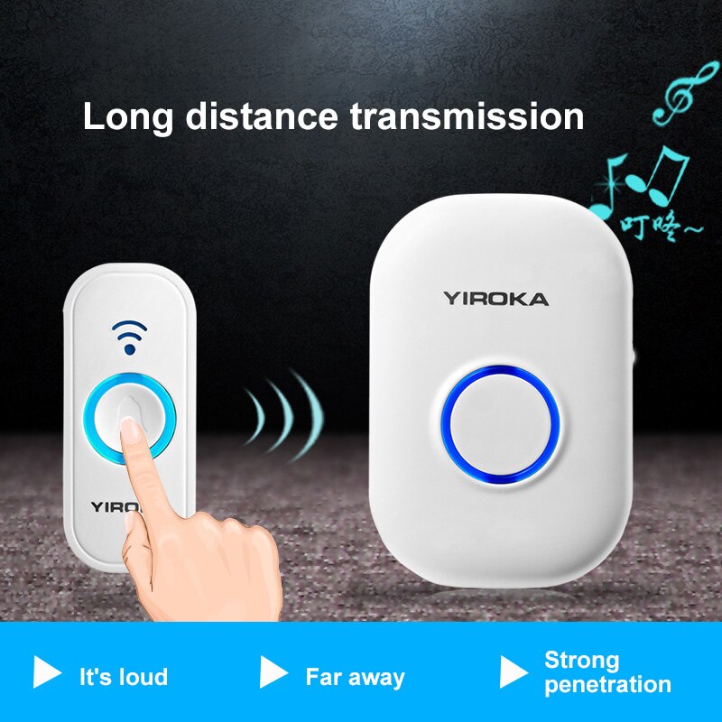 Adjustment Multiple polyphonic music Doorbell Smart Remote Control Doorbell Long Distance Four-level volume Wireless Doorbell