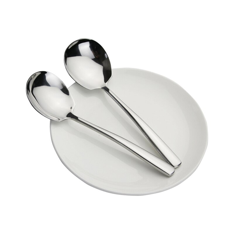 Grande cuillère à dîner en acier inoxydable, grande cuillère à Long manche Restaurant Bar café couverts de cuisine épaisseur de la cuisine soupe riz Buffet cuillères 8.5 &quot;1 pièce