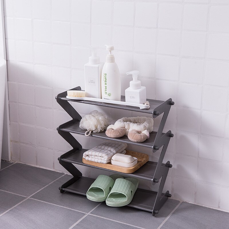 Eenvoudige Multi Layer Schoenenrek Rvs Monteren Opslag Schoenenkast Schoenenrek Hanger Thuis Organisator Accessoires