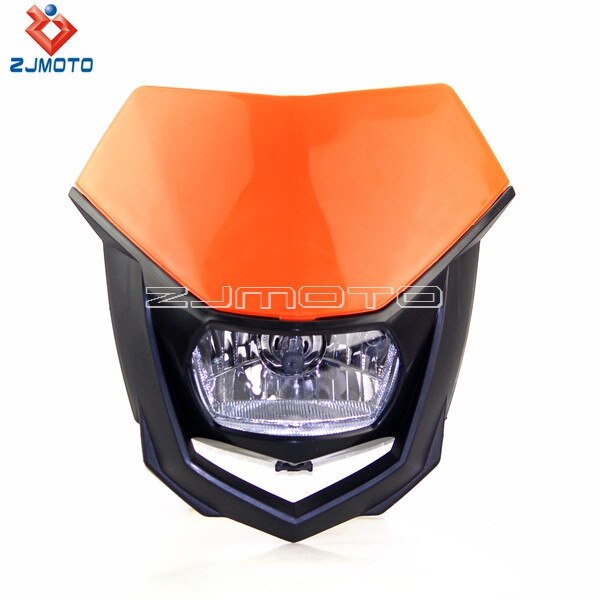 ZJMOTO H4 35W Scheinwerfer Verkleidung Blau Off Road Motorrad Scheinwerfer Enduro Scheinwerfer Streetfighter Für Yamaha YZ YZF WR WRF DT XT: Orange