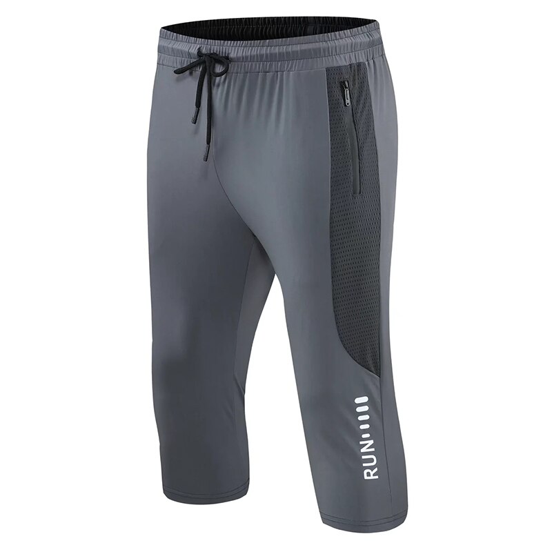 3/4 Mannen Running Sport Broek Met Rits Voetbal Training Joggings Joggingbroek Basketbal Voetbal Broek Workout Broek