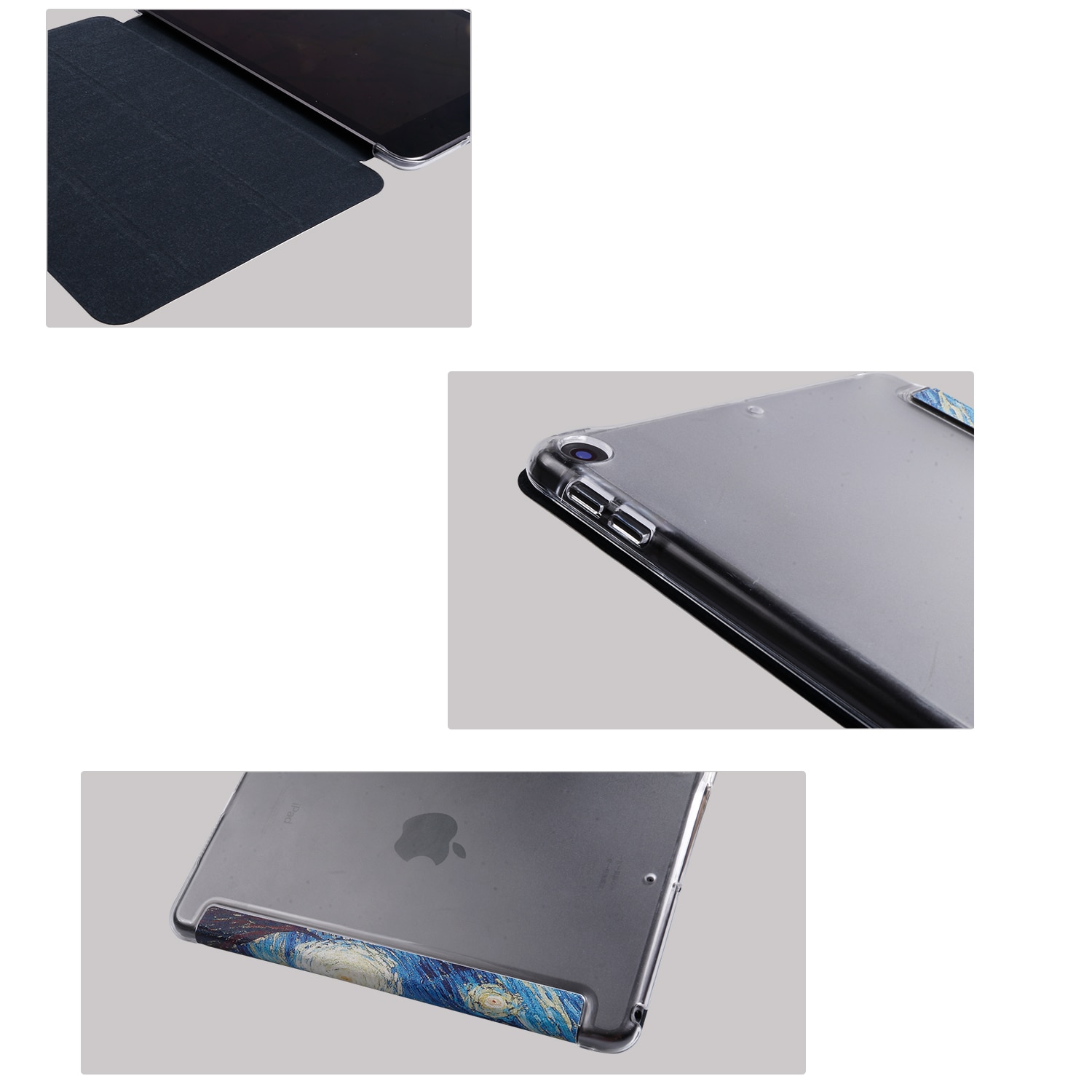 Nettbrett flip-deksel for huawei mediapad  t5 10.1 " maleri smart wake sleep fundas stativ cover capa kort for ags 2-w09/w19/l03/l09