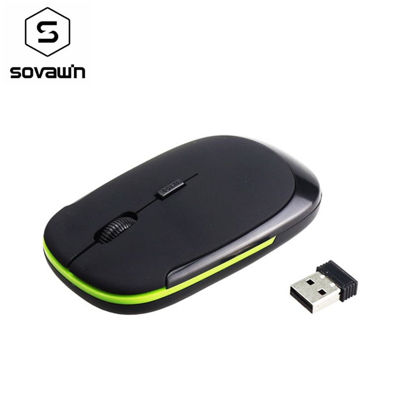 Mini 2.4Ghz Wireless Optical Mouse USB Receiver 1200 DPI Ultra Thin Slim Wireless Ergonomically Mice For Laptop PC Video Game