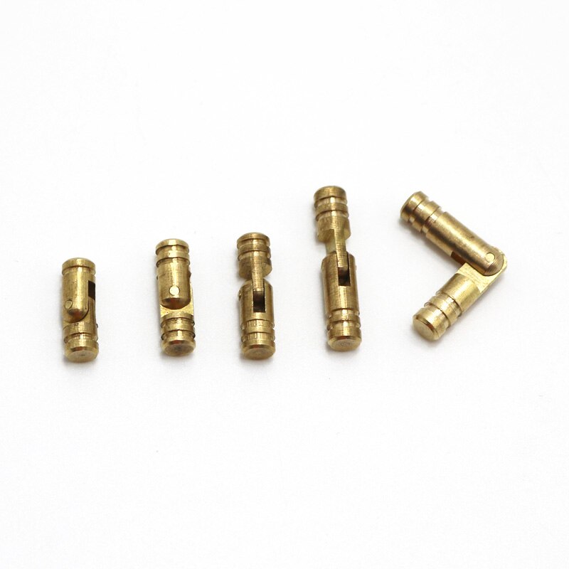 10Pcs/pack Jewelry Box Wine Wooden Case Supplies Hidden Invisible Concealed Barrel Hinge Pure Copper Furniture Hardware