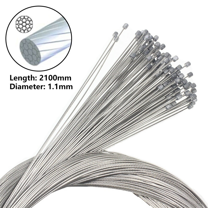 Cabos de mudança de bicicleta mountain road bike shift cabo interno moagem aço inoxidável desviador cabo 2100x1.1mm acessórios da bicicleta