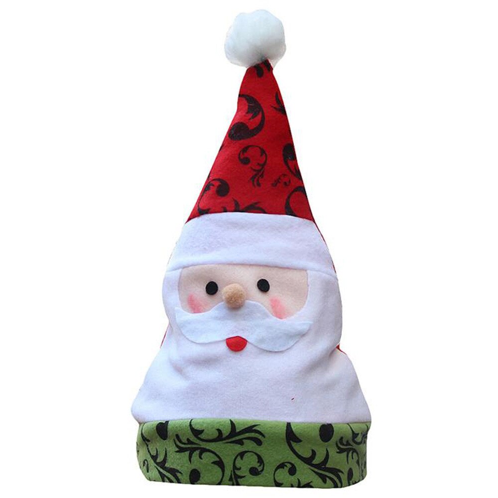 1PC Unisex Adult Xmas Red Cap Santa Novelty Hat for Christmas Party Merry Christmas Decoration W1017