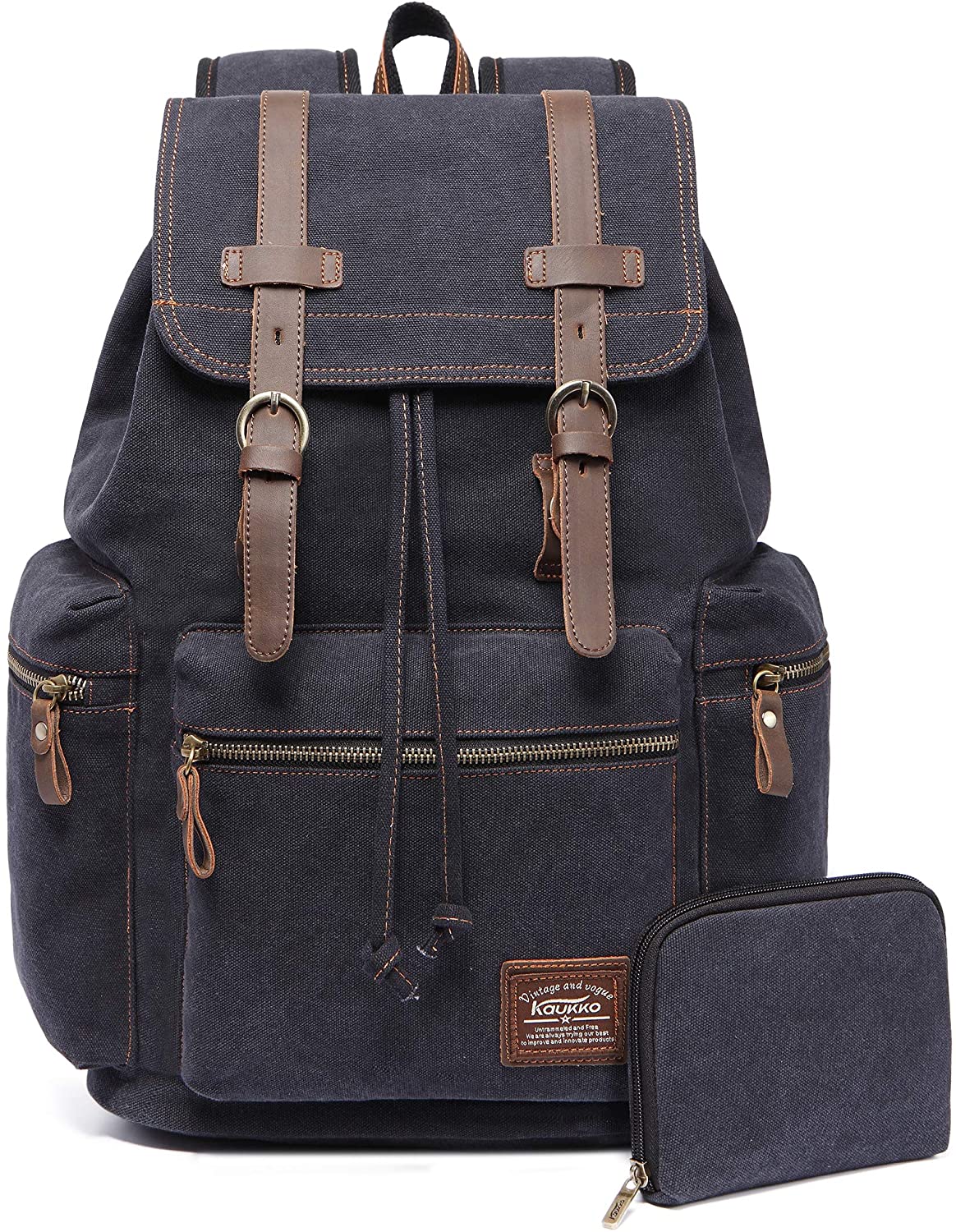 Zaini di tela Vintage ▾ borse da uomo e da donna studenti di viaggio casuale per escursionismo zaino da campeggio da viaggio Mochila Masculina: nero impostato