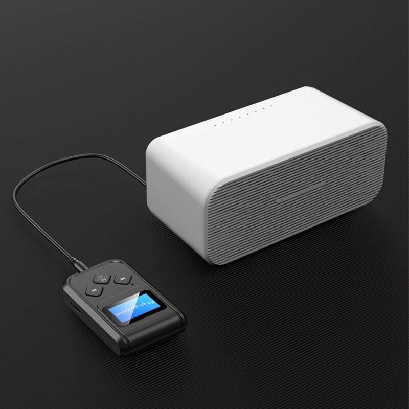 Bluetooth Adapter LED Screen Wireless Audio Bluetooth 5.0 Transmitter Receiver for PC TV Auto 3.5mm AUX Music