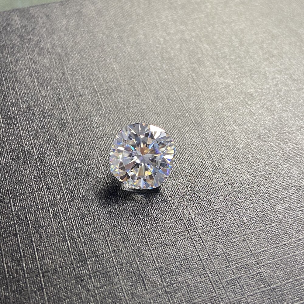 Vvs1 coxim corte 5x5mm 0.60 cts laboratório crescido moissanite diamante pedra brinco jóias fazendo