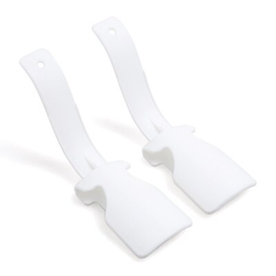 Lazy Men Shoehorn Shoe Lifter Small Carry-on Shoehorn Grilled Shoes Pumping Wear Shoes Useful Product Household Plastic WSN2640: white