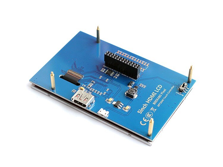 [HFSECURITY] 5 Inch 800 * 480 Touch Display Screen For Raspberry Pi Pi 2 A+ B+ 2B Portable HDMI Touch Panel LCD Display Screen