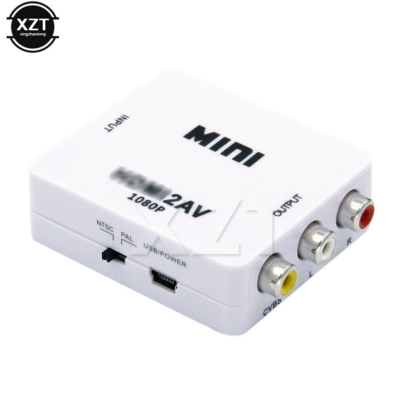 Hdmi-kompatibel til av scaler adapter videokonverter hdmi-kompatibel til rca av/cvsb l/r video 1080p hdmi-kompatibel 2av support