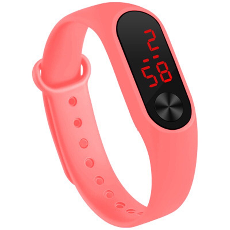 Børneur led sports børneure digitalt casual ur silikone armbånd armbåndsure til drenge og piger smykker: Lyserød